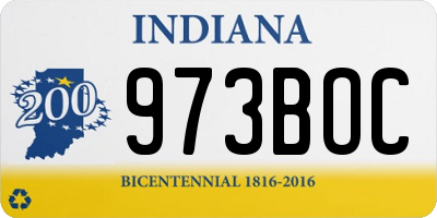IN license plate 973BOC