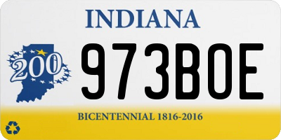 IN license plate 973BOE