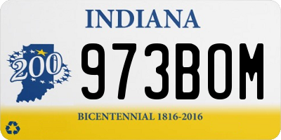 IN license plate 973BOM