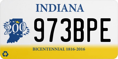 IN license plate 973BPE