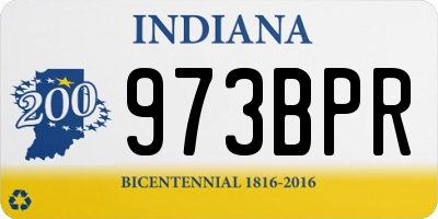 IN license plate 973BPR