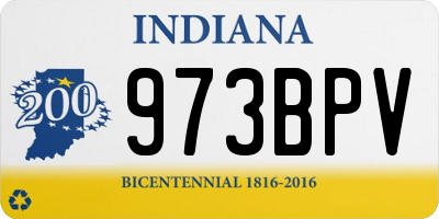 IN license plate 973BPV