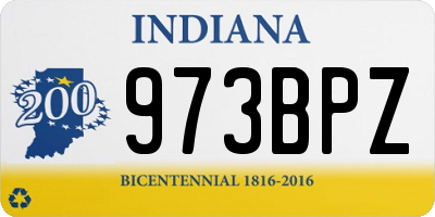 IN license plate 973BPZ
