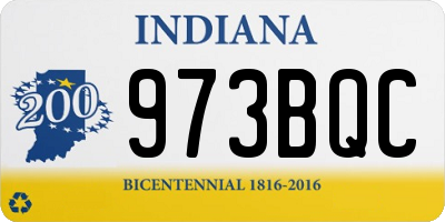 IN license plate 973BQC