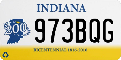 IN license plate 973BQG