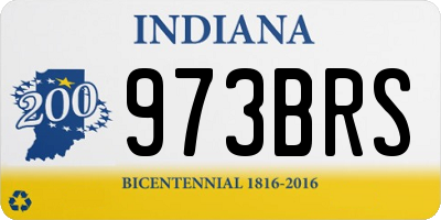 IN license plate 973BRS