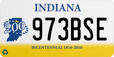 IN license plate 973BSE