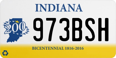 IN license plate 973BSH