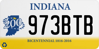 IN license plate 973BTB