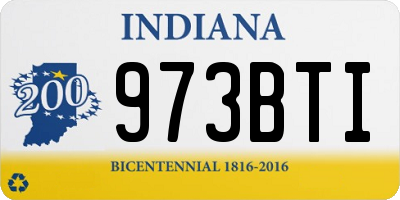 IN license plate 973BTI