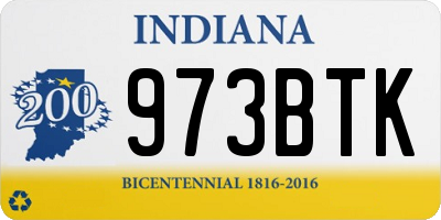 IN license plate 973BTK