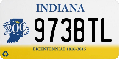IN license plate 973BTL