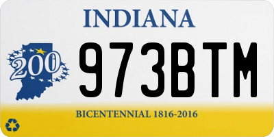 IN license plate 973BTM