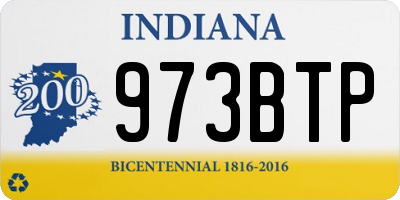 IN license plate 973BTP
