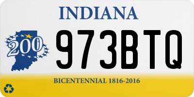 IN license plate 973BTQ