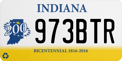 IN license plate 973BTR