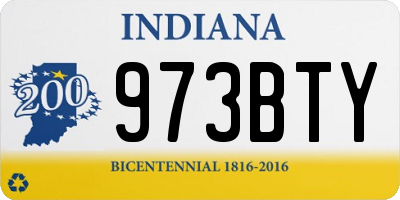 IN license plate 973BTY