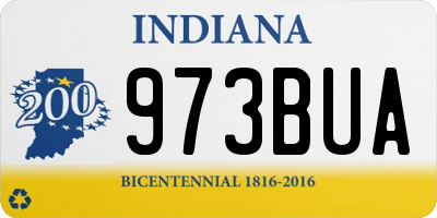 IN license plate 973BUA