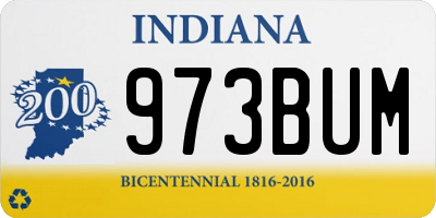 IN license plate 973BUM