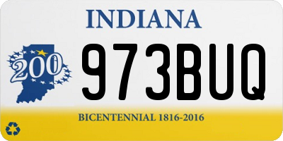 IN license plate 973BUQ