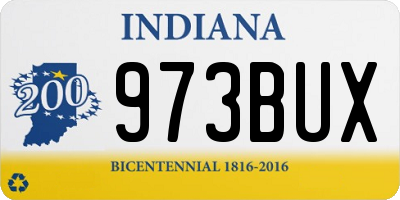 IN license plate 973BUX