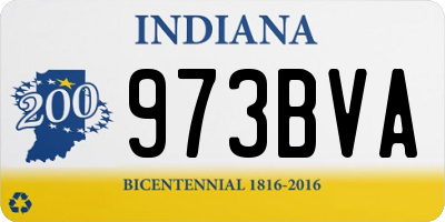 IN license plate 973BVA
