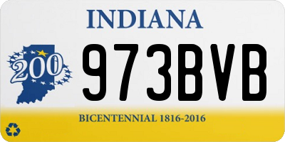IN license plate 973BVB