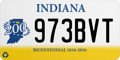 IN license plate 973BVT