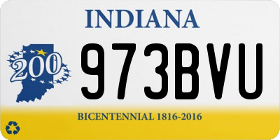 IN license plate 973BVU