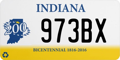 IN license plate 973BX