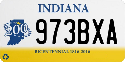 IN license plate 973BXA