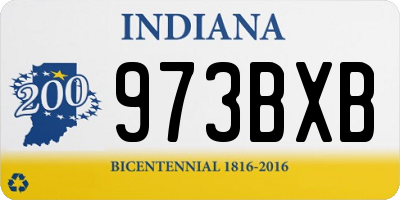IN license plate 973BXB