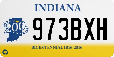 IN license plate 973BXH