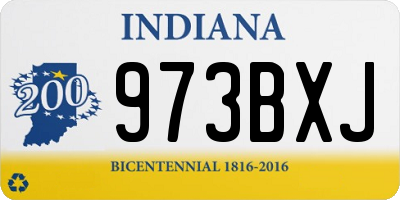 IN license plate 973BXJ