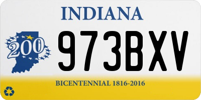 IN license plate 973BXV