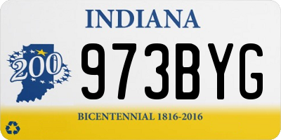 IN license plate 973BYG