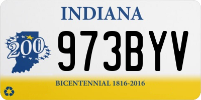 IN license plate 973BYV