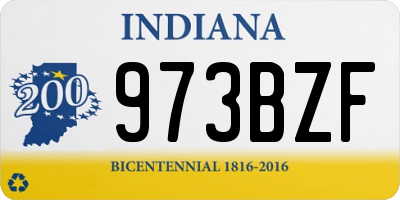 IN license plate 973BZF