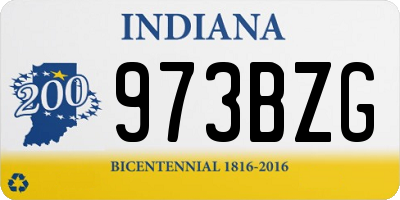 IN license plate 973BZG