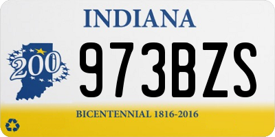 IN license plate 973BZS