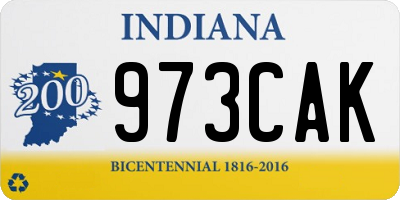 IN license plate 973CAK