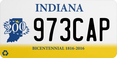 IN license plate 973CAP