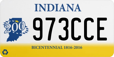 IN license plate 973CCE