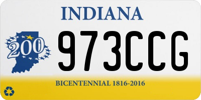 IN license plate 973CCG
