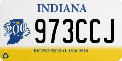 IN license plate 973CCJ