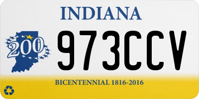 IN license plate 973CCV