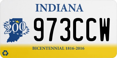 IN license plate 973CCW