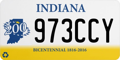 IN license plate 973CCY