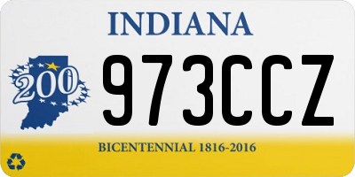 IN license plate 973CCZ