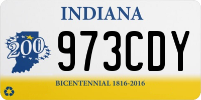 IN license plate 973CDY